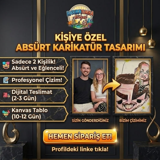 Kişiye Özel Premium Absürt Karikatür Tasarımı (1-2 Kişilik)